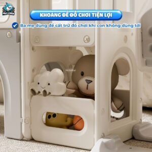Cầu trượt xích đu liên hoàn Pakey Lovely Bear LH04