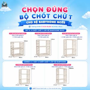 Phụ kiện hốt lắp kệ và vải bọc BabyHome NC02