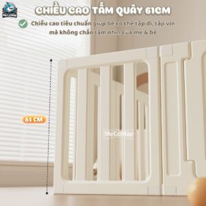 Combo quây nhựa Pakey Babyhome NC02 + Ngựa bập bênh RH01 + Cầu trượt phi hành gia + Lều
