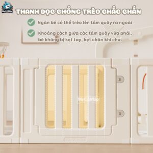 Combo quây nhựa Pakey Babyhome NC02 + Ngựa bập bênh RH01 + Cầu trượt phi hành gia + Lều