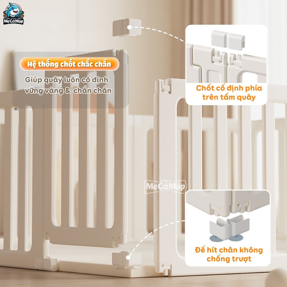 quay-cui-baby-home (18) Combo quây nhựa Pakey Babyhome NC02 + Ngựa bập bênh RH01 + Cầu trượt phi hành gia + Lều