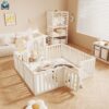 Combo quây nhựa Pakey Babyhome NC02 + Ngựa bập bênh RH01 + Cầu trượt phi hành gia + Lều