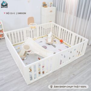 Combo quây nhựa Pakey Babyhome NC02 + Ngựa bập bênh RH01 + Cầu trượt phi hành gia + Lều