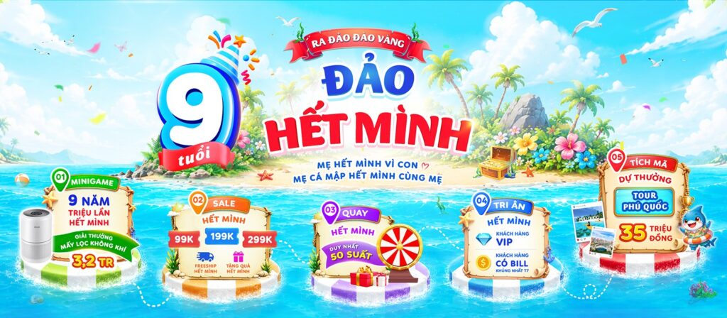 Banner sinh nhật mẹ cá mập