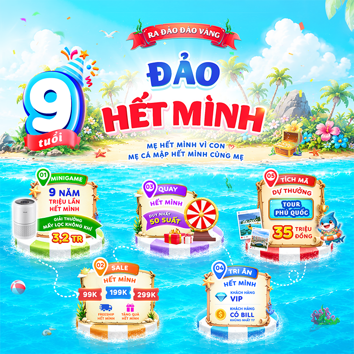 Banner sinh nhật mẹ cá mập